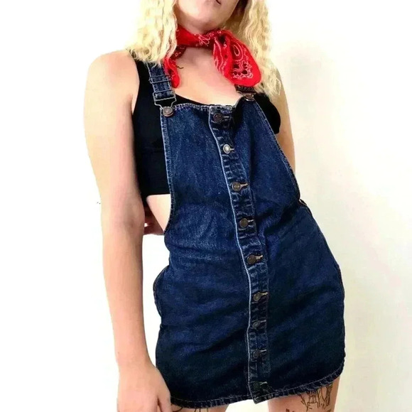 F21 Denim Jean Skirtalls / Overalls - S - Picture 2 of 8